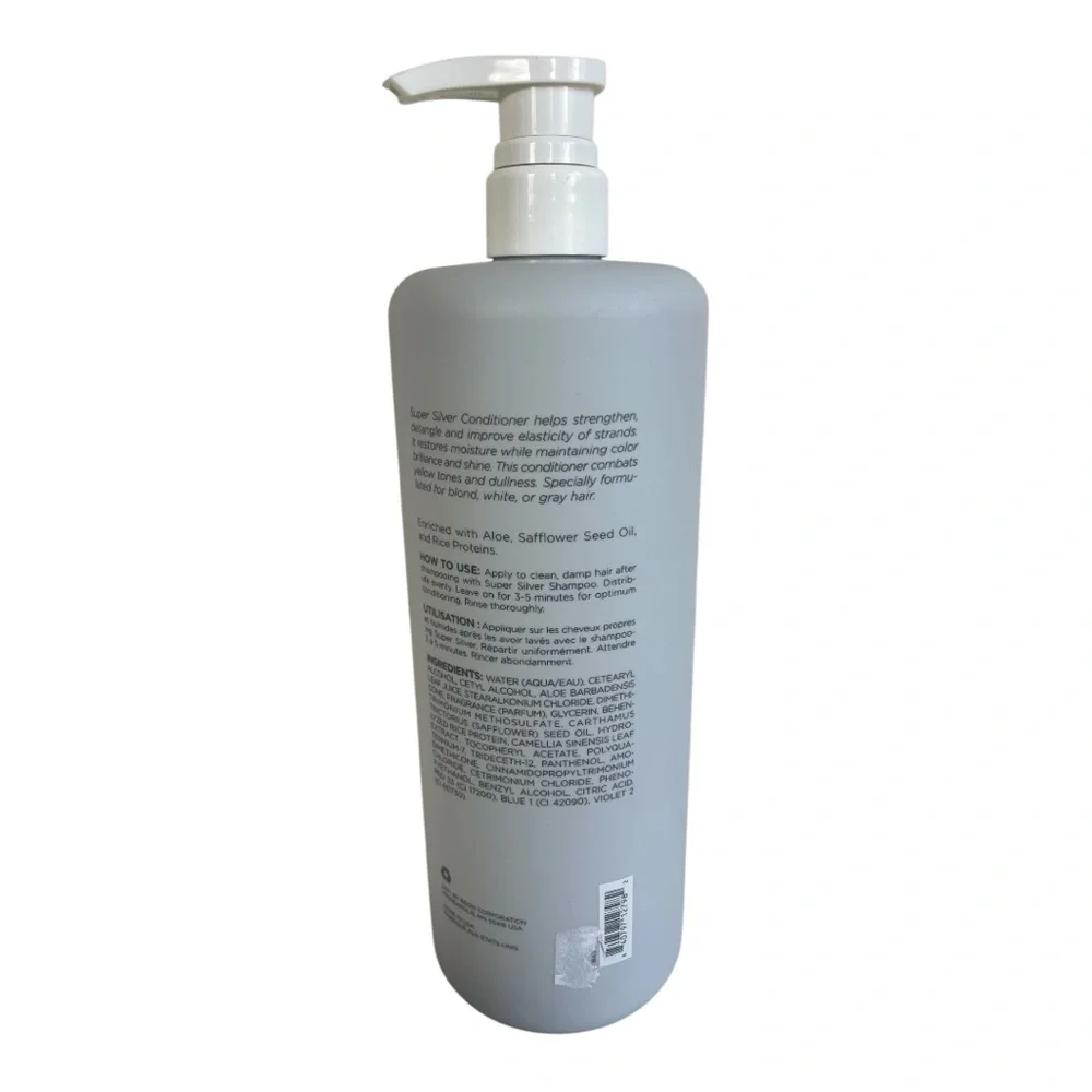 designline Super Silver Conditioner 33.8 fl oz Gray Silver Hair Pump New